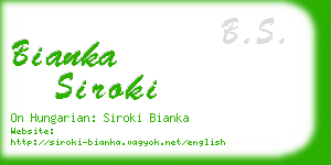 bianka siroki business card